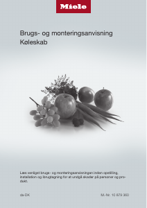 Brugsanvisning Miele KS 28463 D ed/cs Køleskab