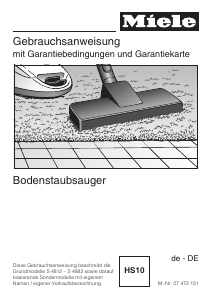 Bedienungsanleitung Miele Hybrid Staubsauger