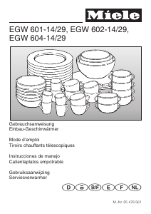 Handleiding Miele EGW 601-14 Warmhoudlade