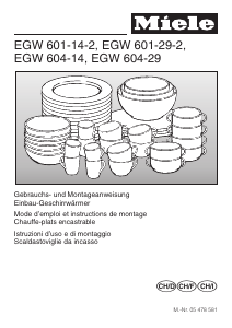 Manuale Miele EGW 601-14 Cassetto scaldavivande