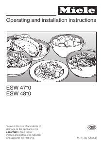 Manual Miele ESW 4810 Warming Drawer