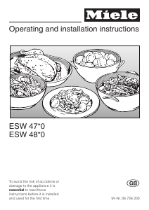 Manual Miele ESW 4820 Warming Drawer