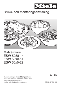 Bruksanvisning Miele ESW 5080-29 Värmelådan