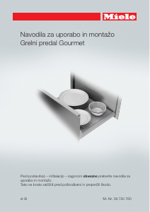 Priročnik Miele ESW 6229 Predal za segrevanje