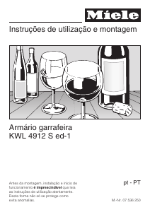 Manual Miele KWL 4912 S ed Cave de vinho