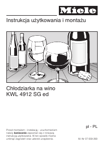 Instrukcja Miele KWL 4912 SG ed Chłodziarka do wina