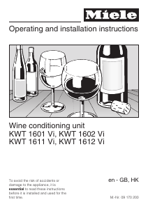 Manual Miele KWT 1611 Vi Wine Cabinet