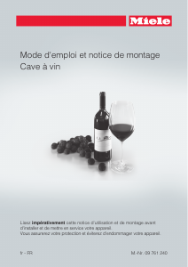 Mode d’emploi Miele KWT 1612 Vi Cave à vin