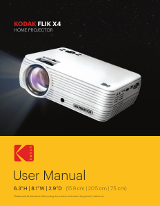 Manual Kodak Flik X4 Projector