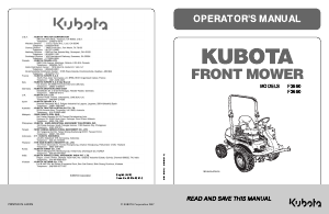 Handleiding Kubota F2880 Grasmaaier