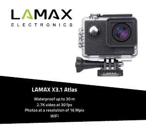 Vadovas Lamax X3.1 Atlas Veiksmo kamera