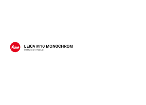 Manual Leica M10 Monochrom Digital Camera