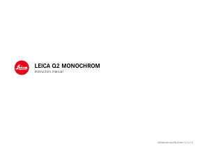 Handleiding Leica Q2 Monochrom Digitale camera