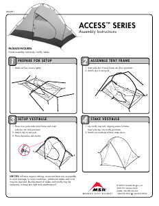 Handleiding MSR Access 1 Tent