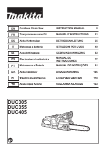 Manual de uso Makita DUC355PG2J Sierra de cadena