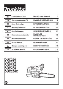 Manuale Makita DUC256CZ Motosega