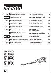 Εγχειρίδιο Makita UH005GM201 Εργαλείο κουρέματος φράχτη