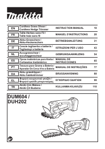 Kullanım kılavuzu Makita DUM604PTE Çalı makası