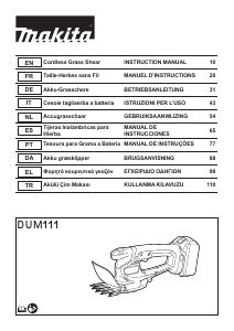 Kullanım kılavuzu Makita DUM111ZX Çalı makası