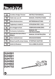 Brugsanvisning Makita DUH601RTE Hækkeklipper