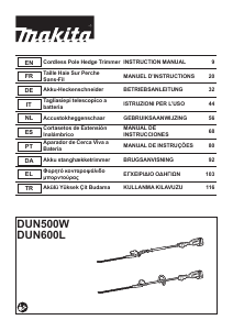 Bedienungsanleitung Makita DUN600LRTE Heckenschere