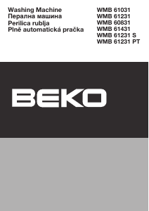 Manual BEKO WMB 60831 Mașină de spălat