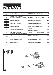 Kullanım kılavuzu Makita DUB185RT Yaprak temizleyici