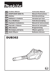 Manual Makita DUB362PT2 Soprador de folhas