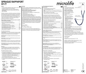 Руководство Microlife ST 77 Стетоскоп