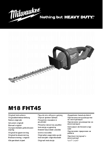 Kullanım kılavuzu Milwaukee M18 FHT45-0 Çalı makası