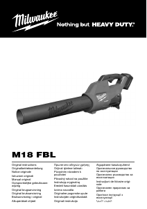 Manual Milwaukee M18 FBL Leaf Blower