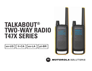 Handleiding Motorola Talkabout T470 Walkie-talkie