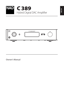 Manual NAD C 389 Amplifier