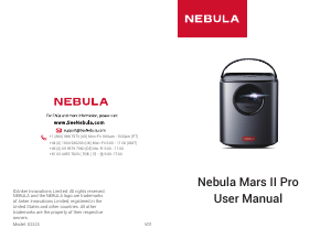 كتيب Nebula D2323 Mars II Pro بروجكتور