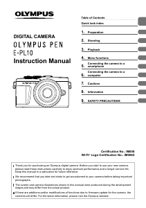 Manual Olympus E-PL10 Digital Camera