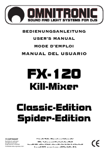 Manual Omnitronic FX-120 Mixing Console