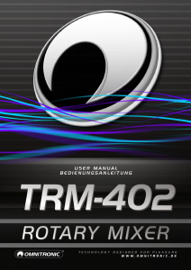 Manual Omnitronic TRM-402 Mixing Console