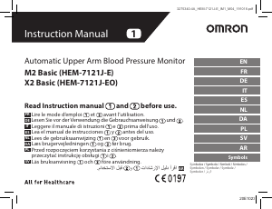 كتيب Omron HEM-7121J-E M2 Basic جهاز قياس ضغط الدم