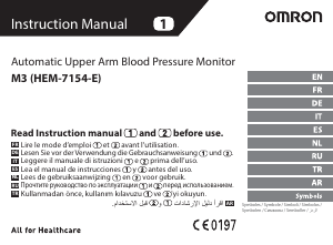 Manual Omron HEM-7154-E M3 Blood Pressure Monitor