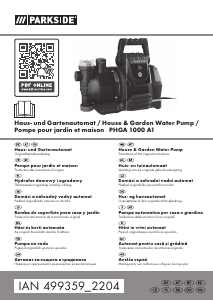 Manual Parkside PHGA 1000 A1 Garden Pump