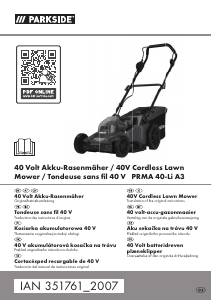 Handleiding Parkside PRMA 40-Li A3 Grasmaaier