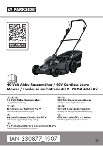 Manual Parkside PRMA 40-Li A2 Lawn Mower