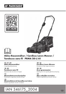 Manual Parkside PRMA 20-Li A1 Lawn Mower