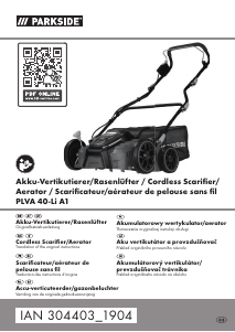 Mode d’emploi Parkside PLVA 40-Li A1 Scarificateur