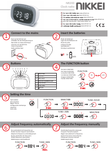 Manual de uso Nikkei NR200WE Radiodespertador