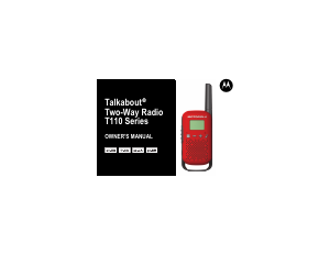 Handleiding Motorola Talkabout T110 Walkie-talkie