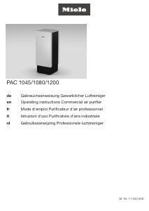 Manual Miele PAC 1080 Air Purifier