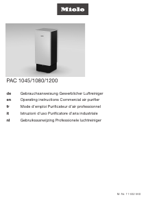 Mode d’emploi Miele PAC 1200 Purificateur d'air