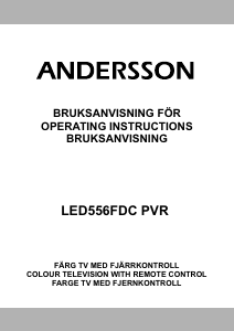 Manual Andersson LED556FDC PVR LED Television