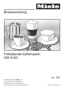 Bruksanvisning Miele CM 5100 Kaffemaskin